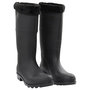 Voir la diapositive 1 : VIDAXL Bottes de pluie avec chaussettes amovibles noir taille 45 PVC