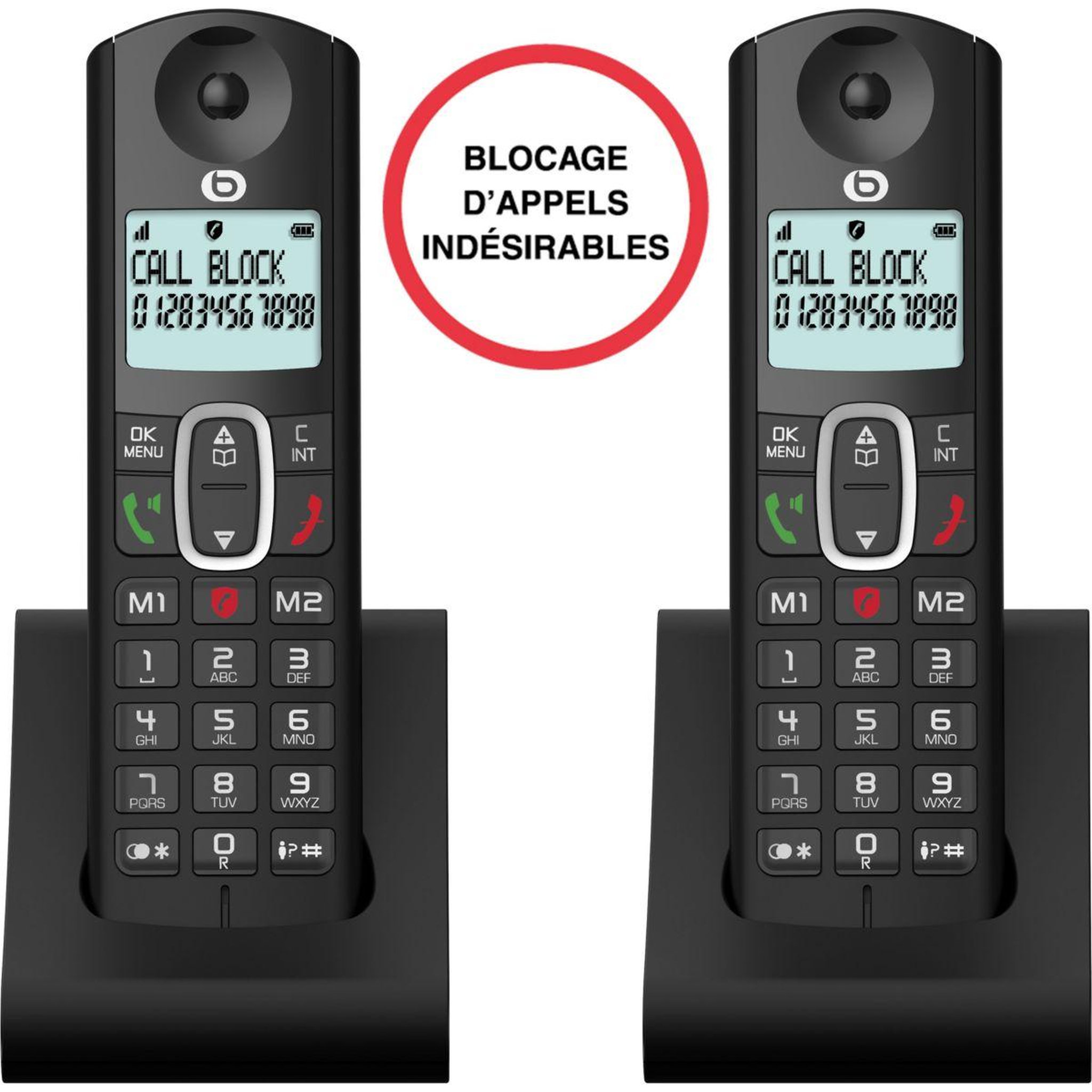 Voir la diapositive 1 : ESSENTIEL B Téléphone sans fil Tribu duo V3