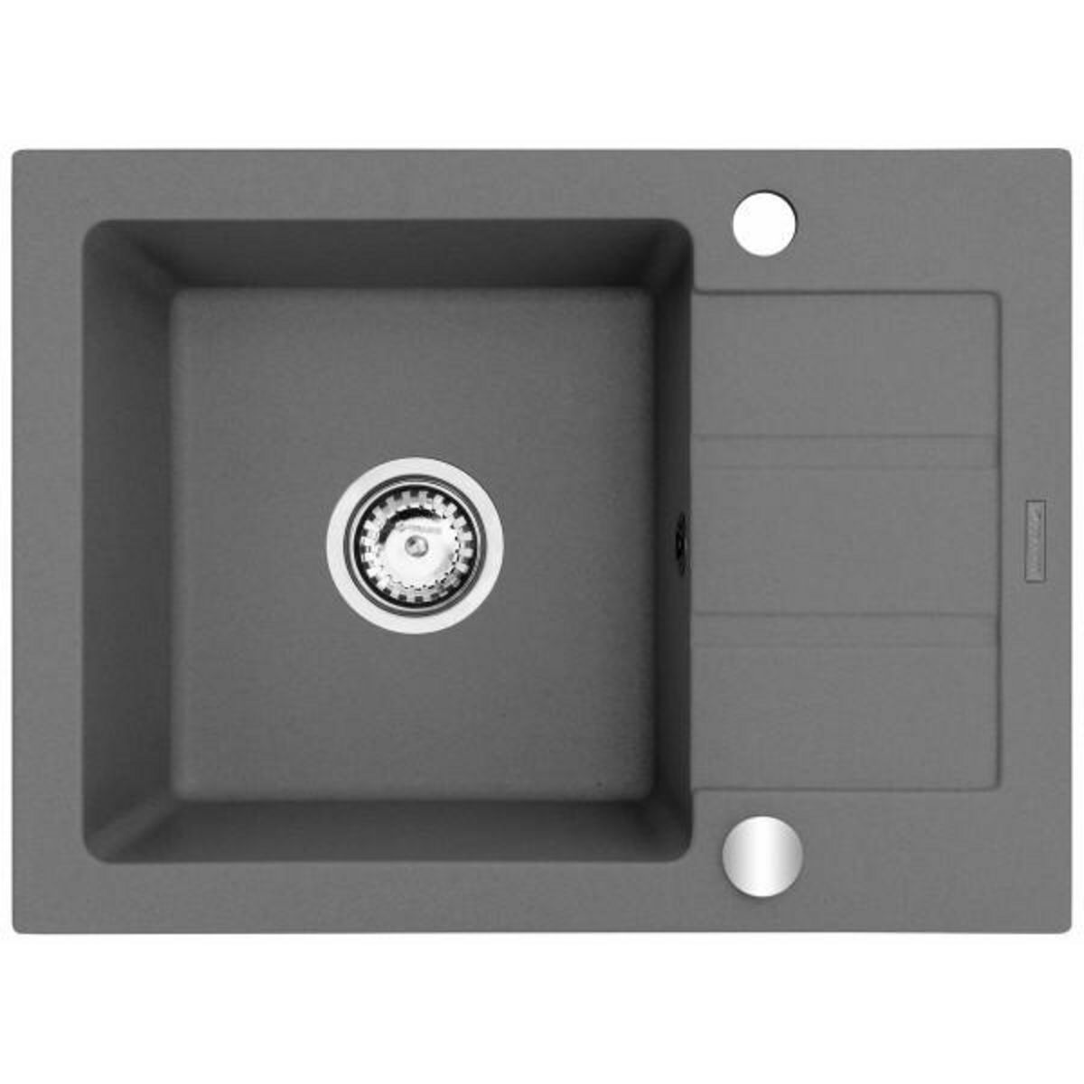 MARKET24 Évier simple Maidsinks 62 x 44 cm Gris