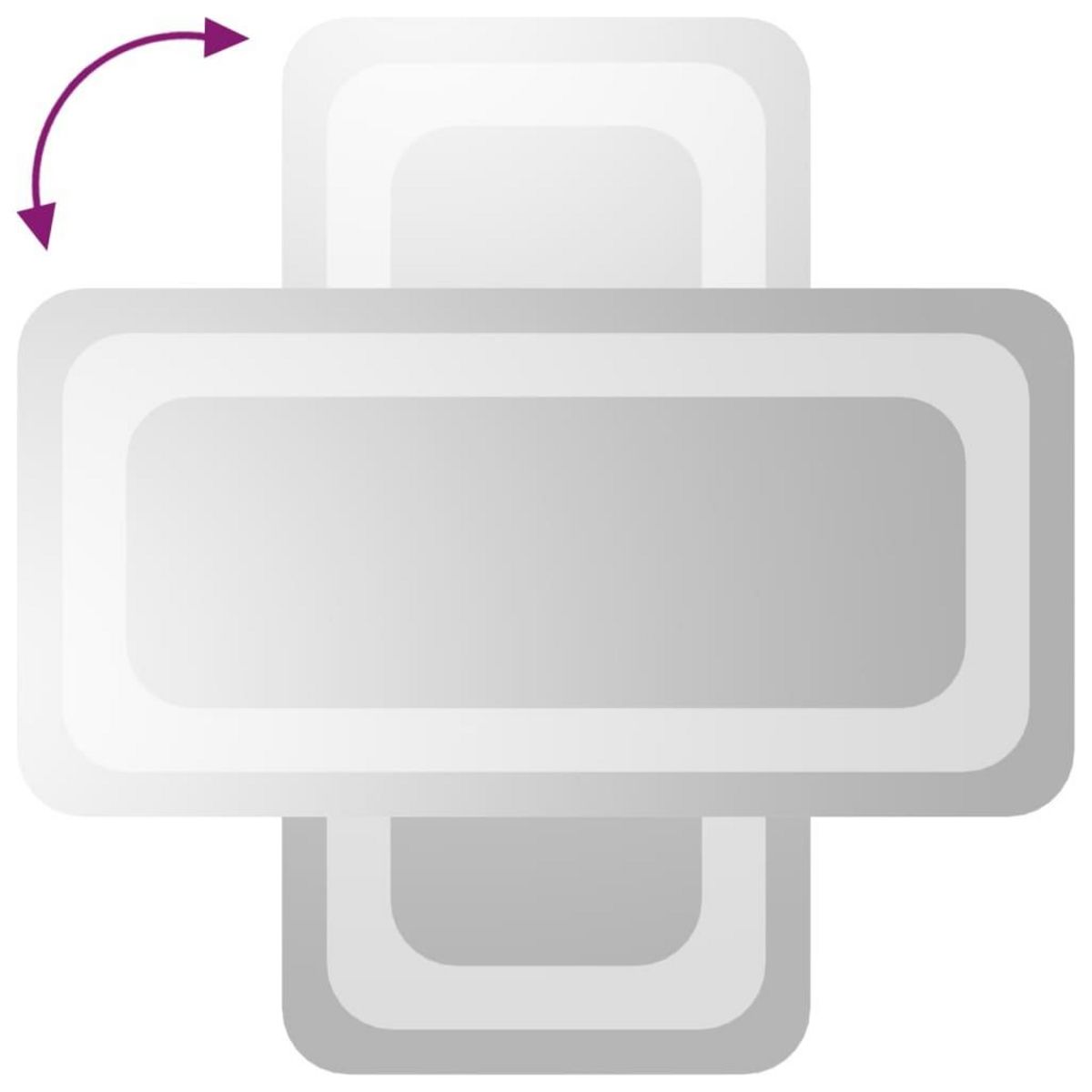 VIDAXL Miroir de salle de bain a LED 20x40 cm