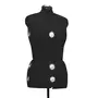VIDAXL Mannequin de robe ajustable pour femme Noir M Taille 40-46