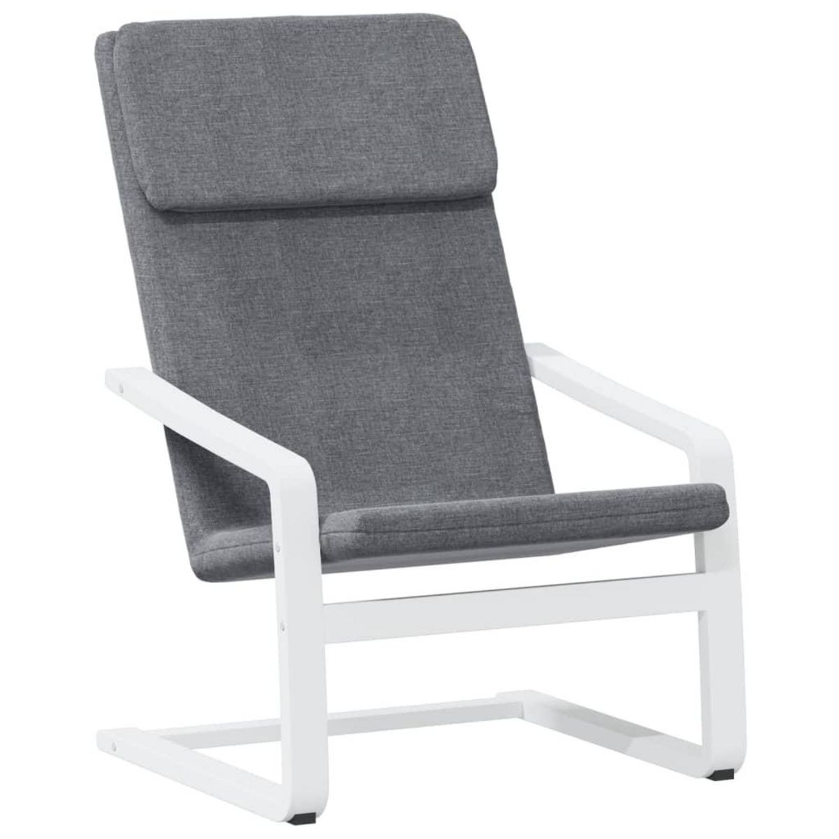 VIDAXL Chaise de relaxation avec repose-pied Gris fonce Tissu