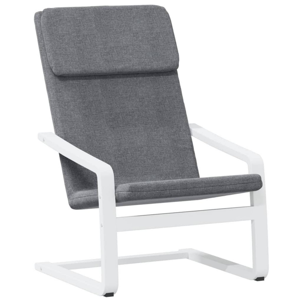 VIDAXL Chaise de relaxation avec repose-pied Gris fonce Tissu
