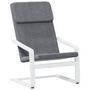 Voir la diapositive 5 : VIDAXL Chaise de relaxation avec repose-pied Gris fonce Tissu