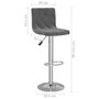 Voir la diapositive 6 : VIDAXL Tabourets de bar lot de 2 gris fonce velours