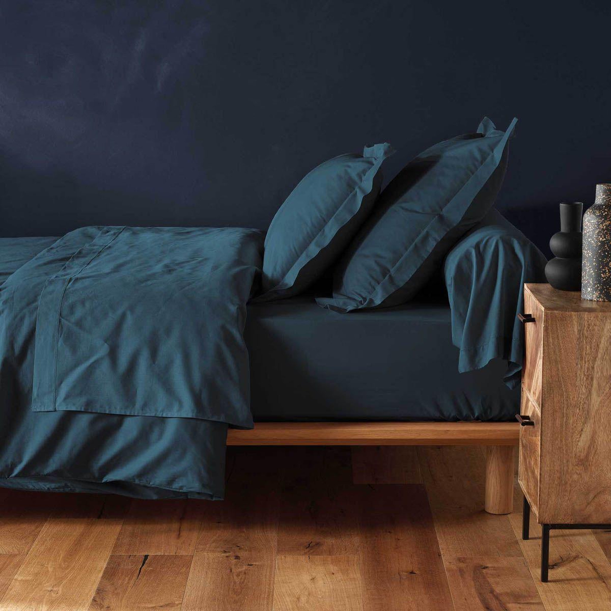 Voir la diapositive 4 : Douceur d'Intérieur Drap housse  lina  180x200cm bleu