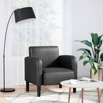 VIDAXL Chaise de canape avec accoudoirs noir 54 cm similicuir