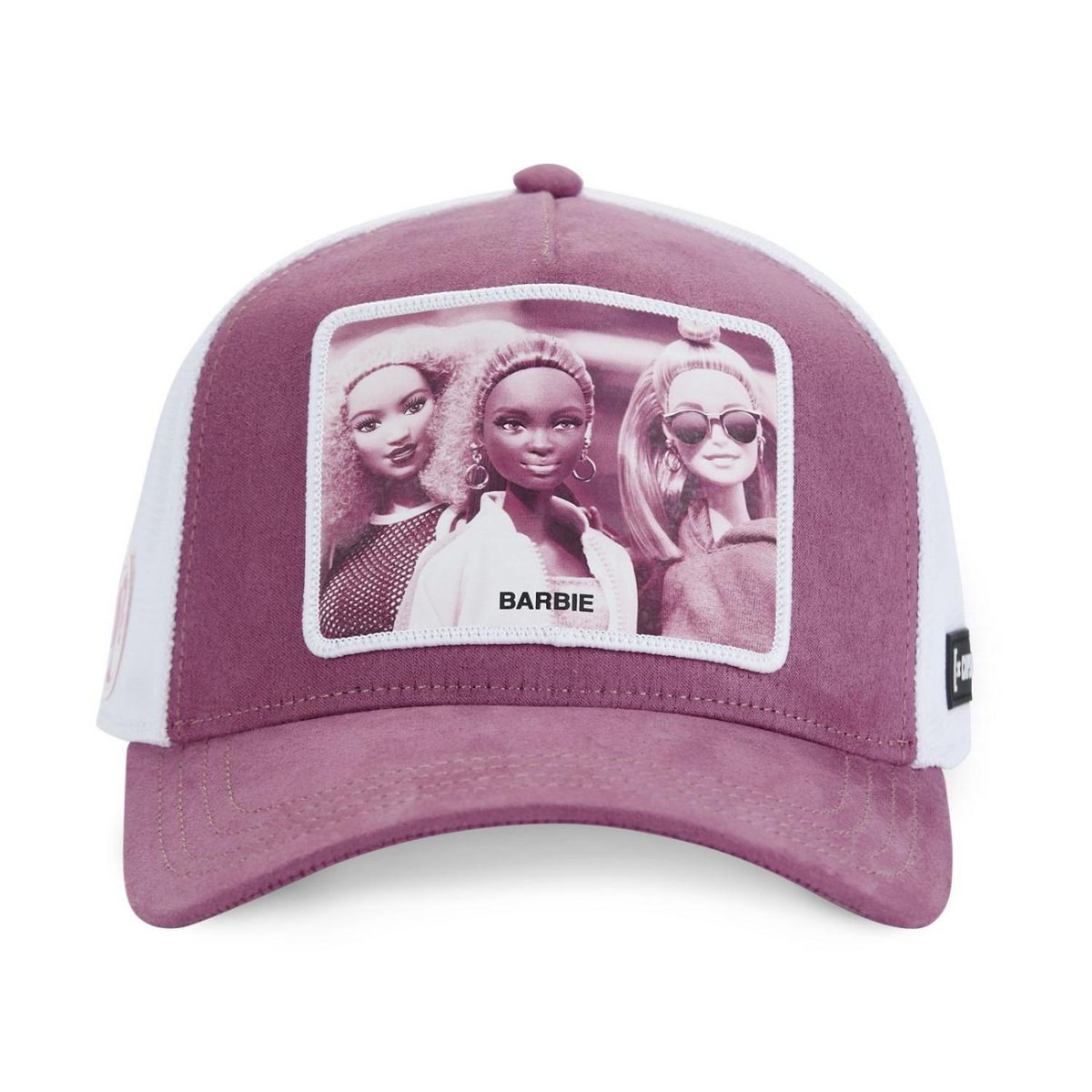 CAPSLAB Casquette femme trucker en suedine finitions premium Barbie