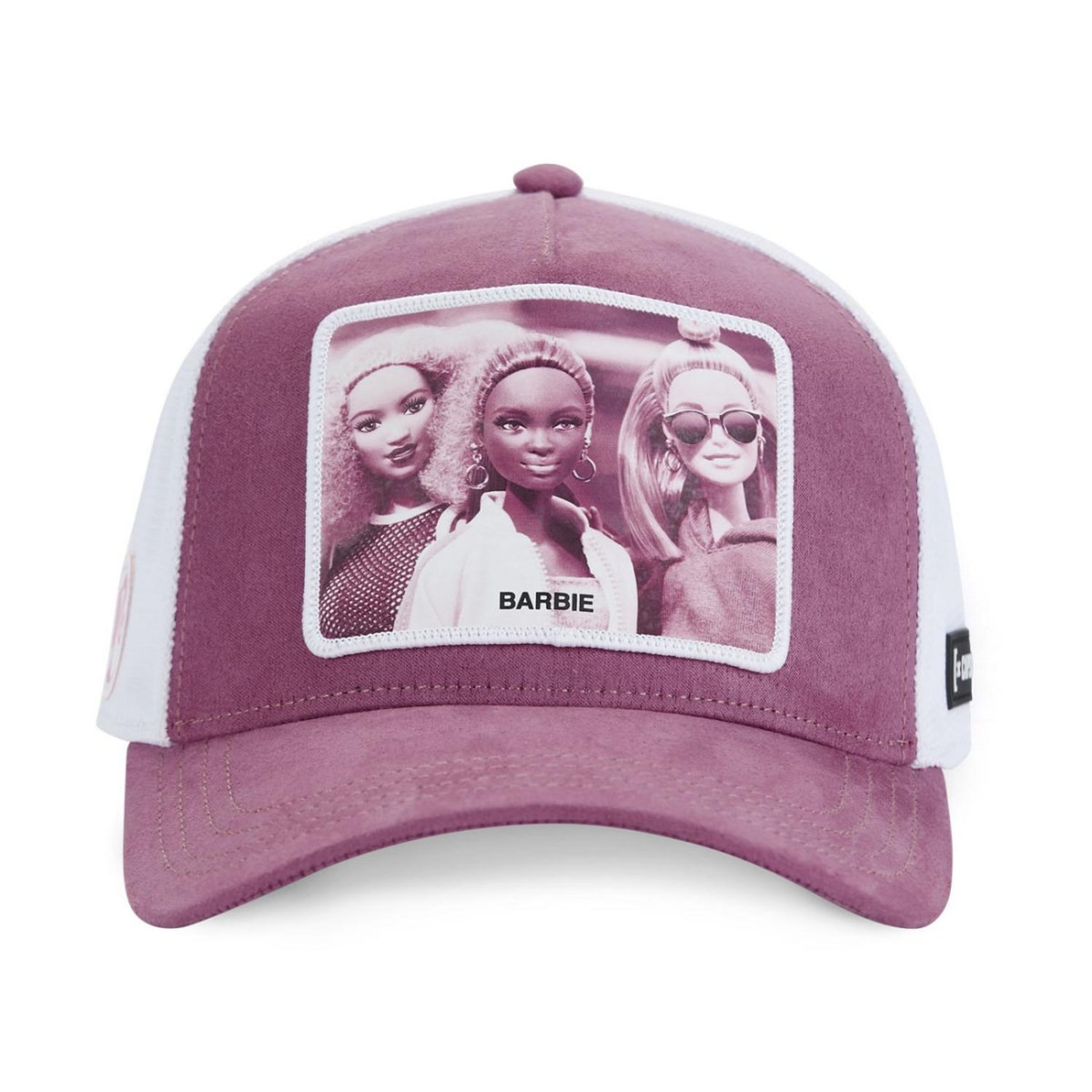 CAPSLAB Casquette femme trucker en suedine finitions premium Barbie