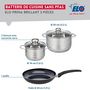 Voir la diapositive 2 : ELO Ensemble de 1 Poêle de cuisson 28 cm et 2 faitouts 16 et 20 cm Elo Prima Brillant
