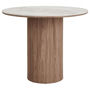 Voir la diapositive 2 : LISA DESIGN Lysa - table à manger plateau effet marbre et pieds effets bois - 4 personnes