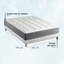 Voir la diapositive 5 : IDLITERIE Ensemble Matelas Ressort 7 zones H.28cm + Sommier + couette + oreillers Fabriqué en France MAX