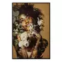 Paris Prix Toile Imprimée  Femme avec Fleurs  83x123cm Multicolore