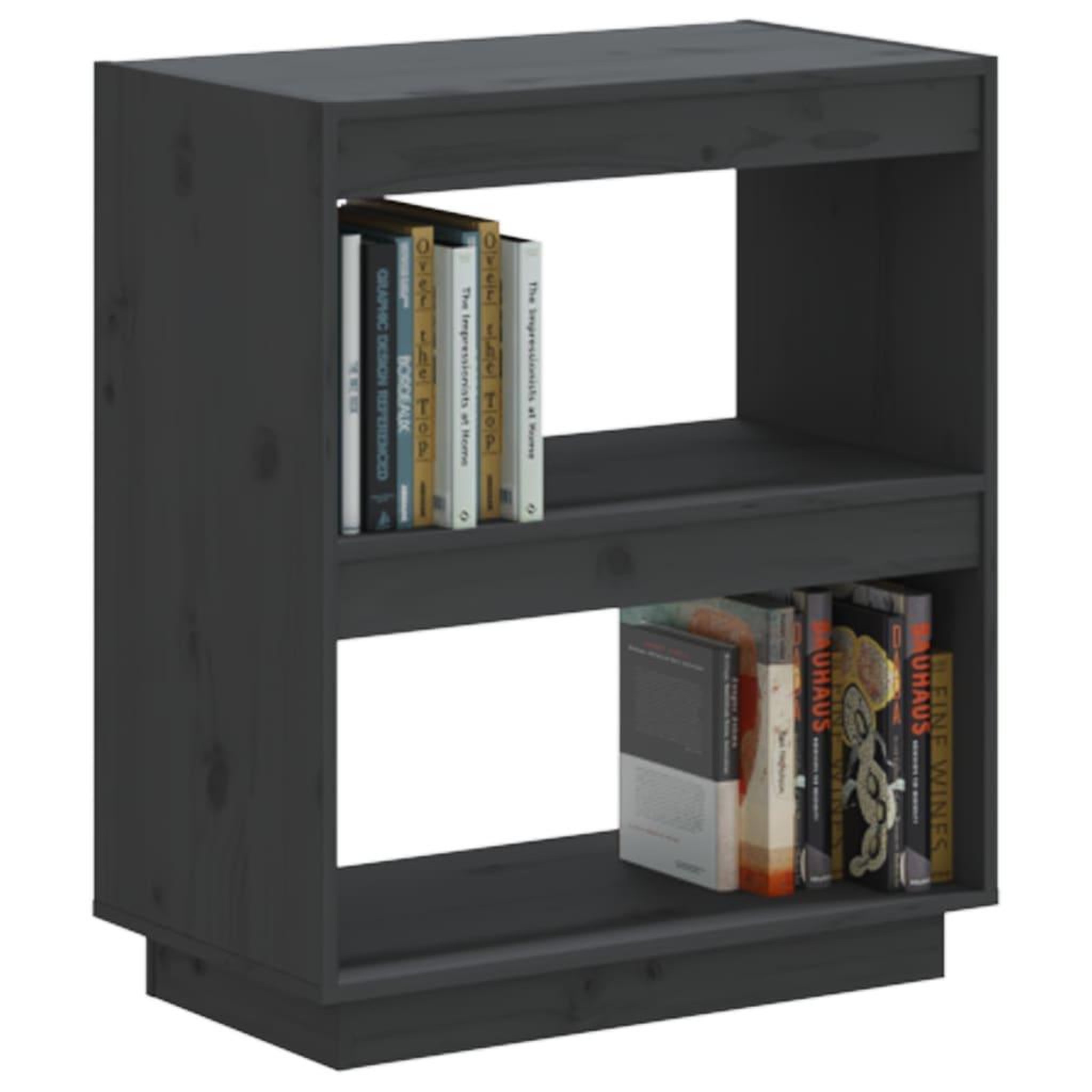Voir la diapositive 4 : VIDAXL Bibliotheque Gris 60x35x71 cm Bois de pin massif