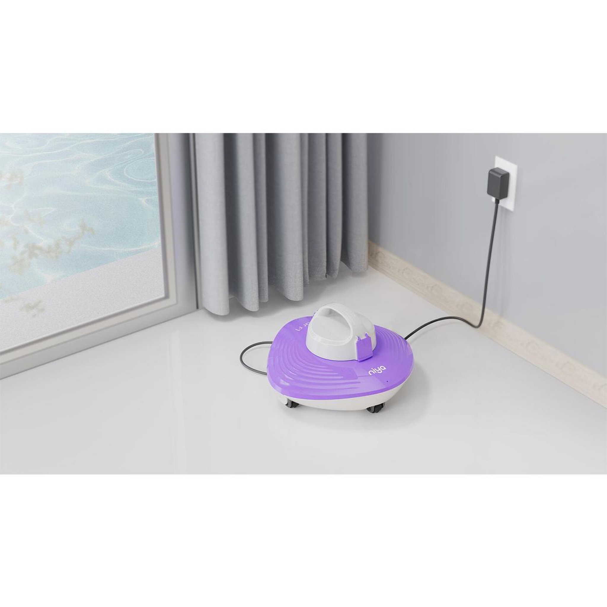 Voir la diapositive 2 : MAYTRONICS Robot aspirateur de piscine sans fil hors sol, piscines jusqu'à 6 mètres, léger, durée de cycle jusqu'à 1h, nettoyage fond uniquement - sonar f1