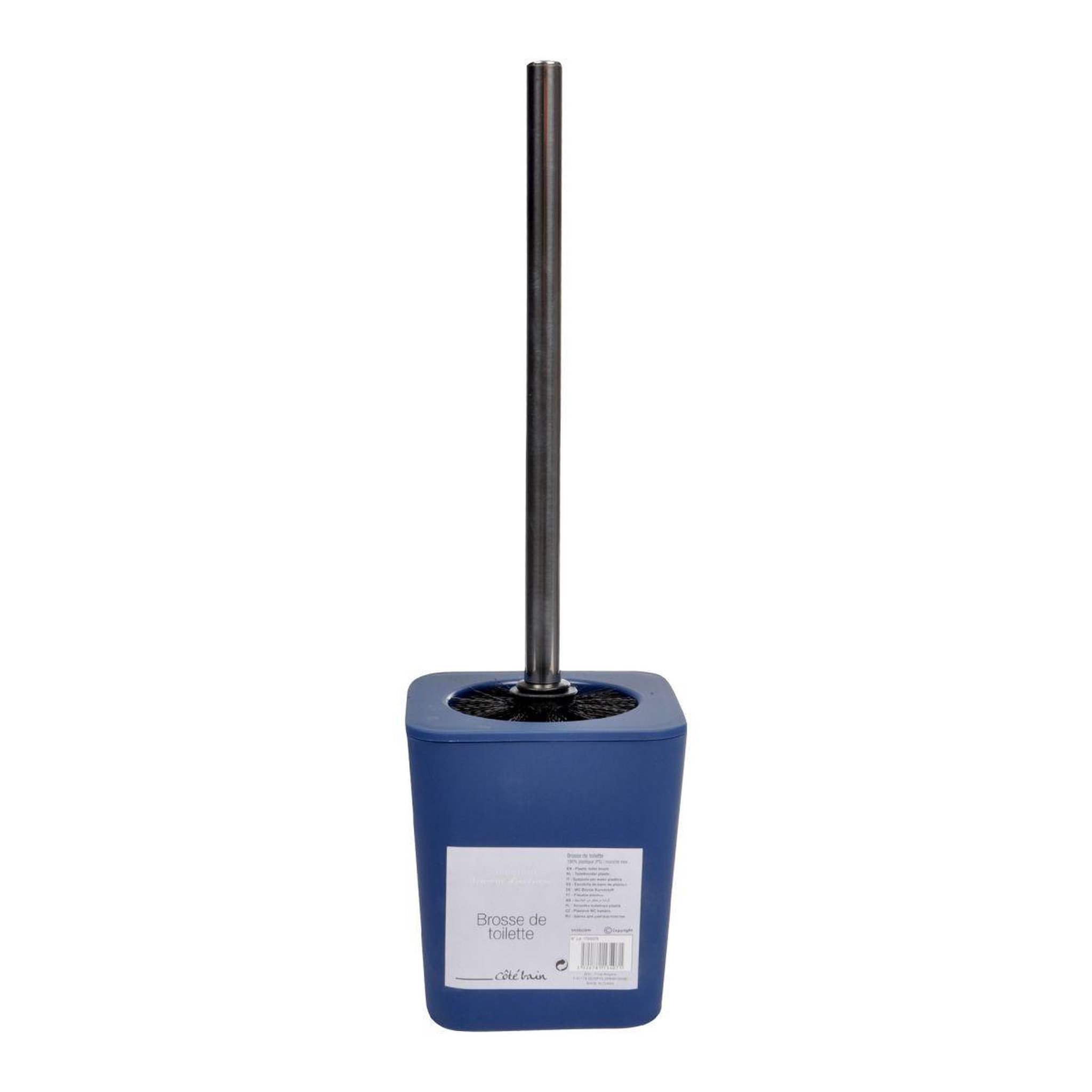 Voir la diapositive 2 : Douceur d'Intérieur Brosse wc soft touch  vitamine  39cm bleu indigo