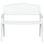 Voir la diapositive 3 : VIDAXL Banc de jardin 102 cm aluminium coule blanc