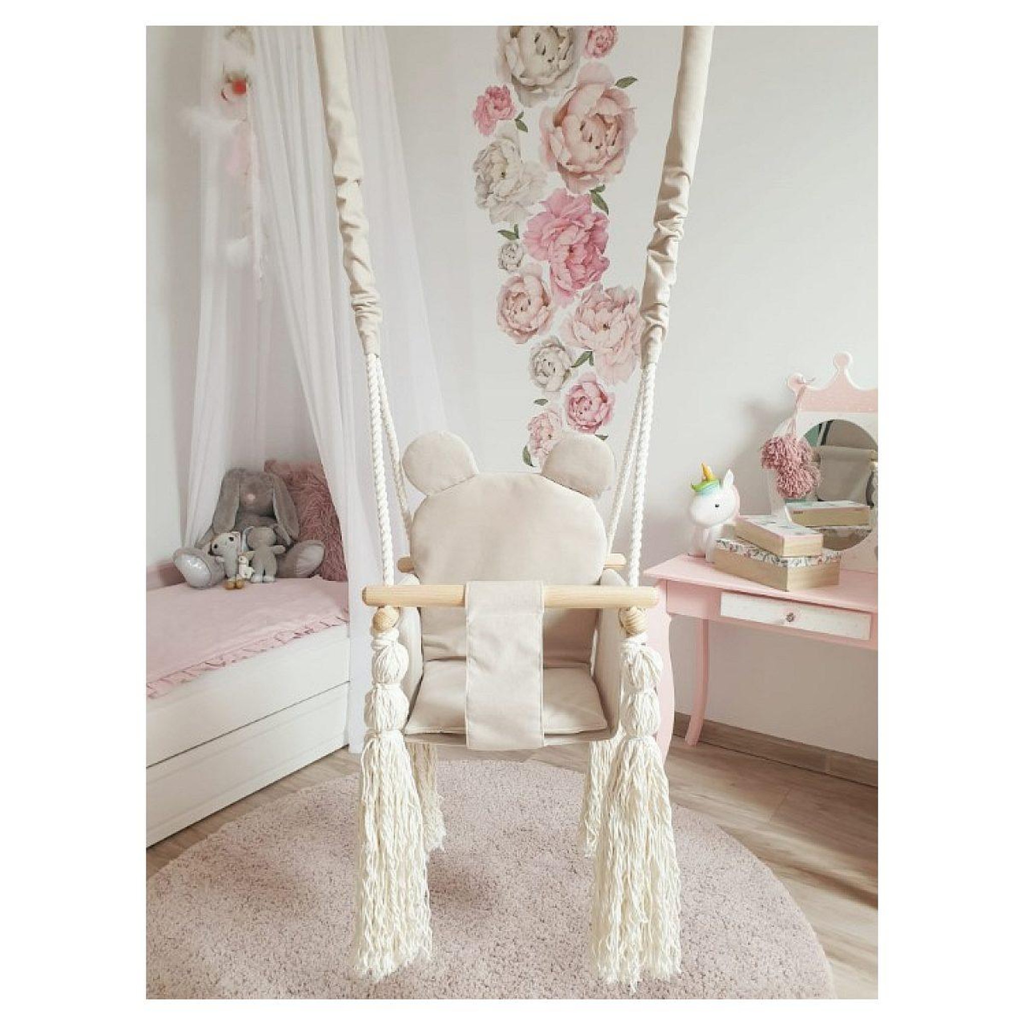 Voir la diapositive 2 : MONIO FOR KIDS Balançoires ours crème