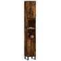 Voir la diapositive 3 : VIDAXL Armoire de bain chene fume 30x30x190 cm bois d'ingenierie