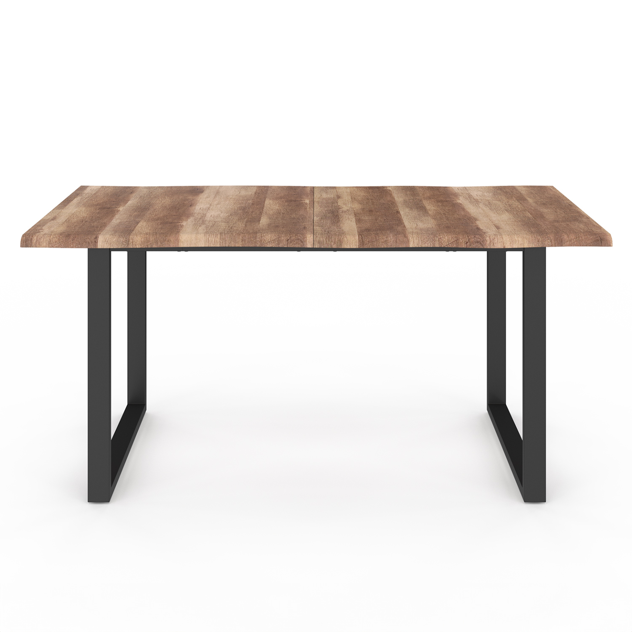 Voir la diapositive 3 : ID MARKET Table à manger rectangle dakota 6 personnes pieds forme en u design industriel 160 cm