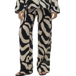 Vero Moda Pantalon fluide Noir/Beige Femme Vero Moda Gnete. Coloris disponibles : Noir