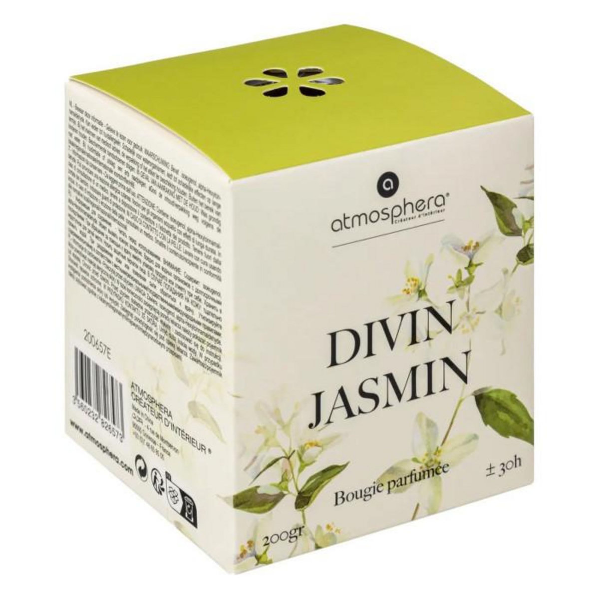 ATMOSPHERA Bougie Parfumée  Oudy  200g Divin Jasmin