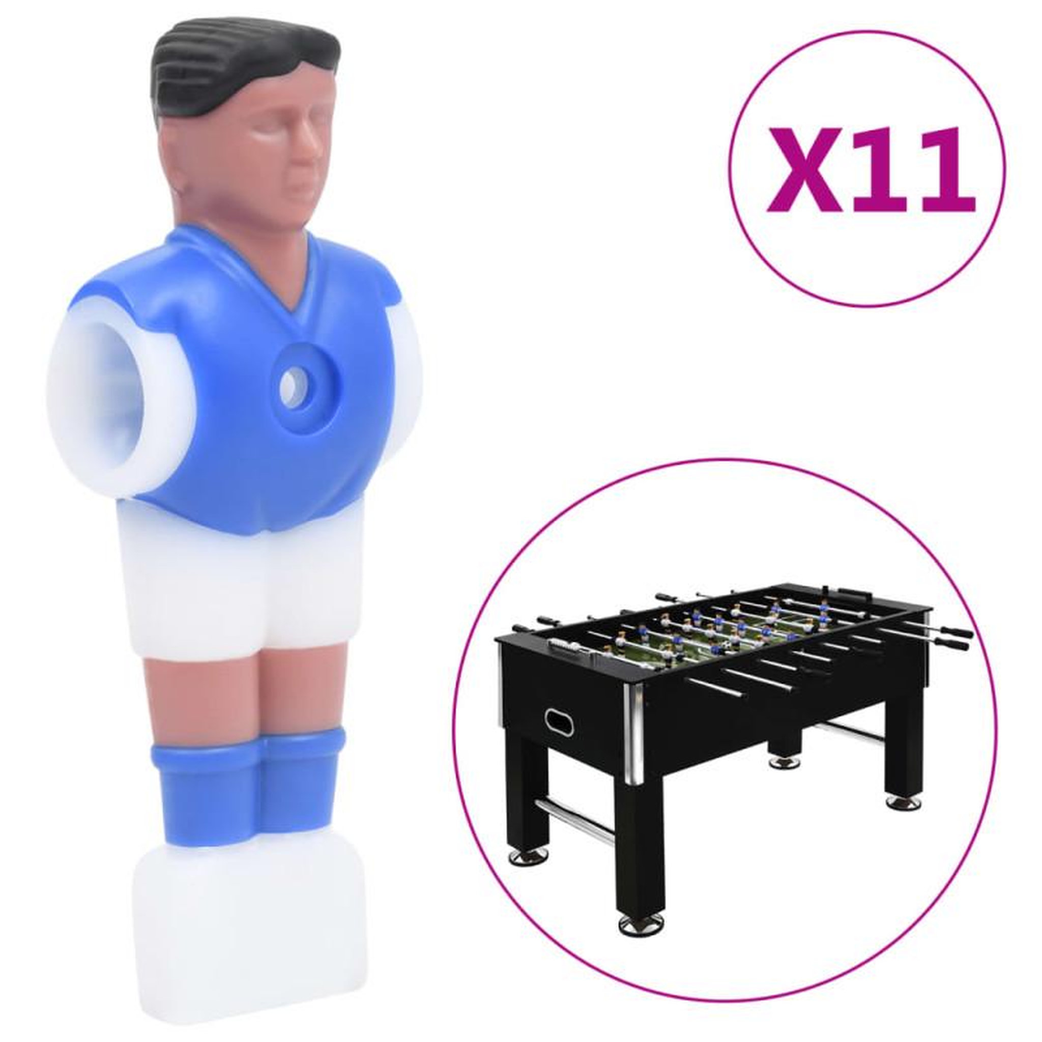 Voir la diapositive 5 : VIDAXL Joueurs de baby foot pour tige de 15,9 mm 22 pcs