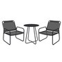 Voir la diapositive 1 : OUTSUNNY Ensemble salon de jardin 3 pcs 2 fauteuils et table ronde gris