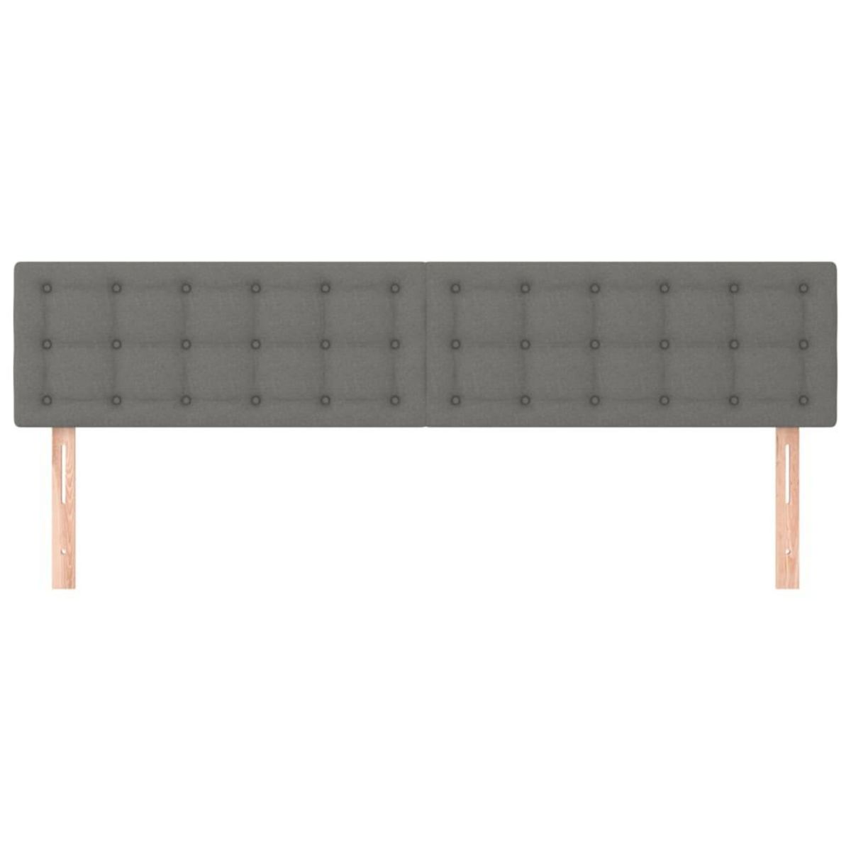 VIDAXL Tetes de lit 2 pcs Gris fonce 80x5x78/88 cm Tissu