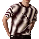 CALVIN KLEIN JEANS T Shirt à Rayure /Écru Homme Calvin Klein Jeans 20s Stripe. Coloris disponibles : Marron