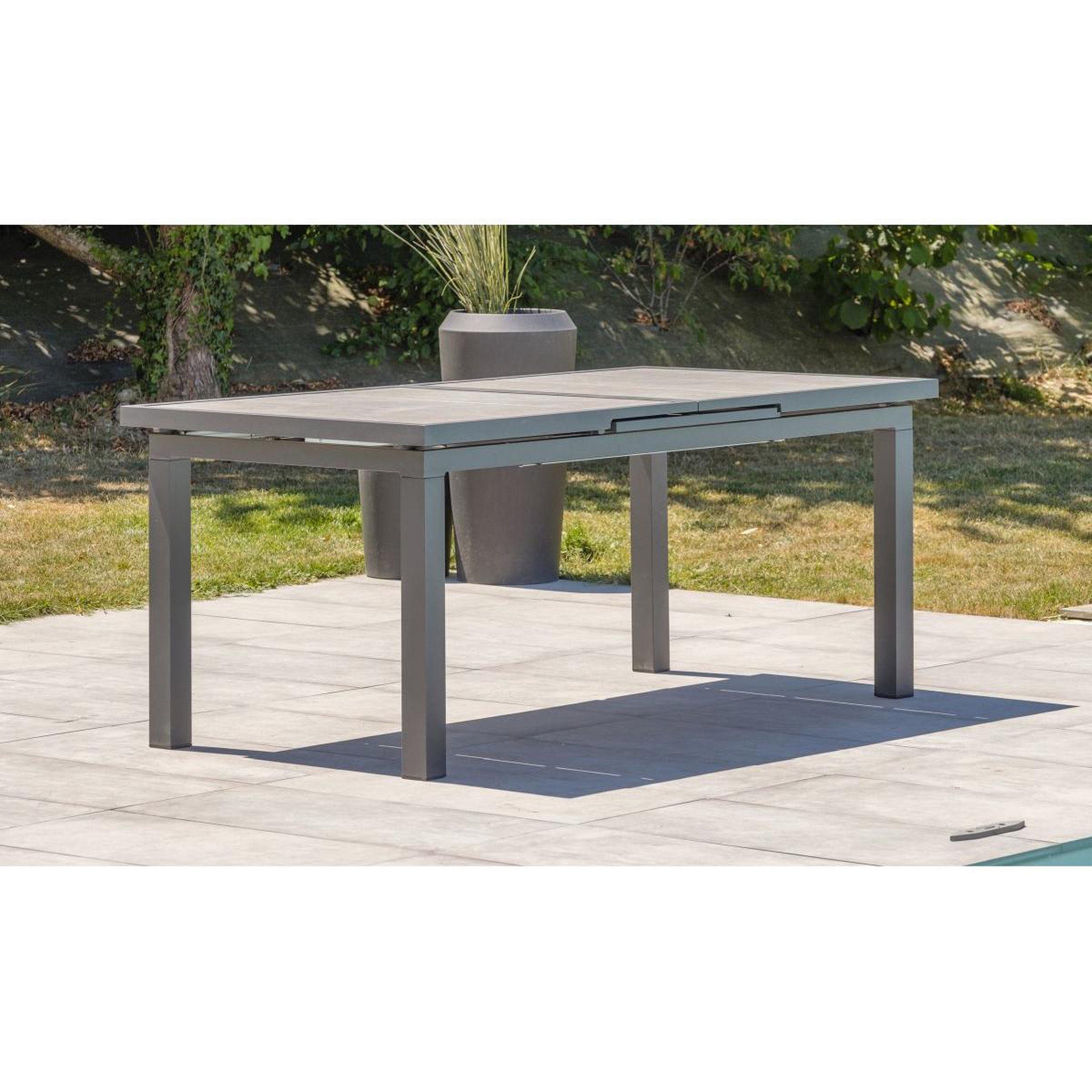 Voir la diapositive 6 : DCB GARDEN Ensemble Table de Jardin Extensible en Céramique & 10 Fauteuils  Venise  190-250cm Gris Anthracite