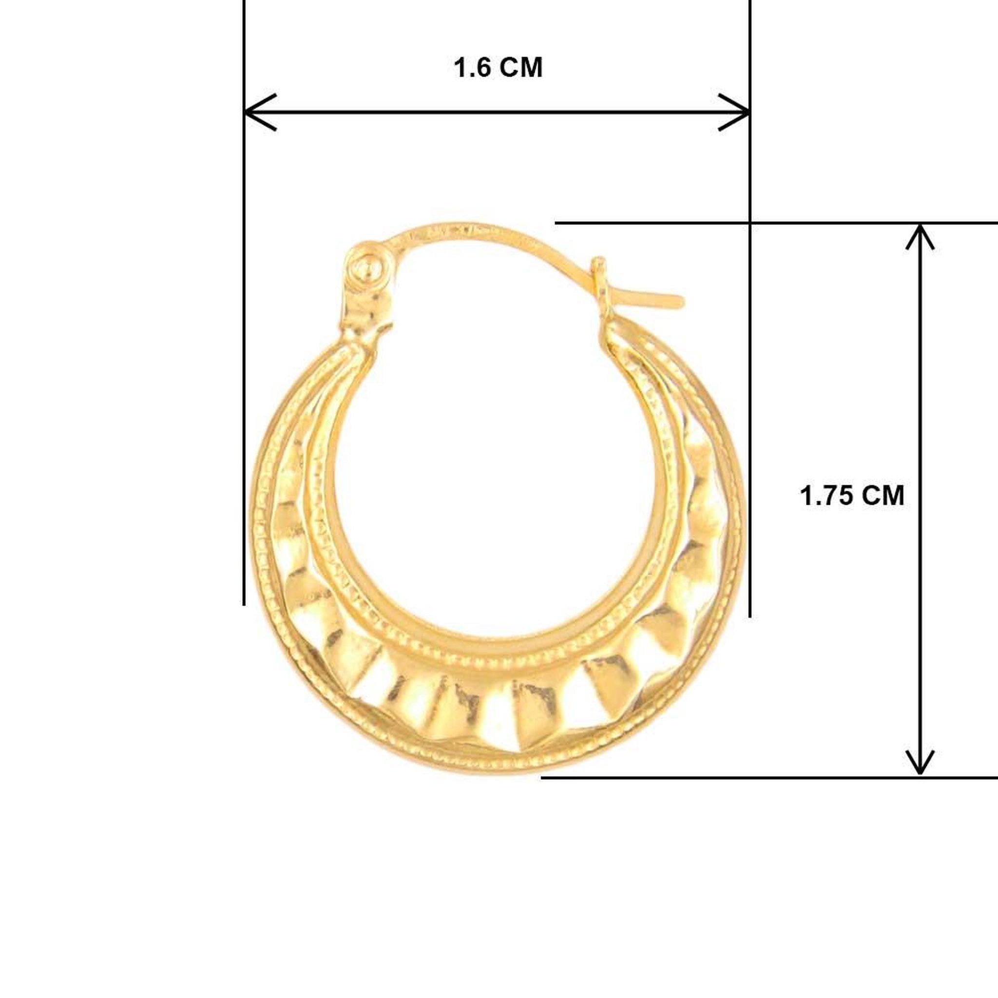 Voir la diapositive 3 : L'ATELIER D'AZUR Boucles d'Oreilles Créoles - Or Jaune