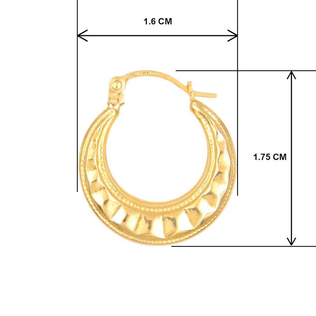 L'ATELIER D'AZUR Boucles d'Oreilles Créoles - Or Jaune