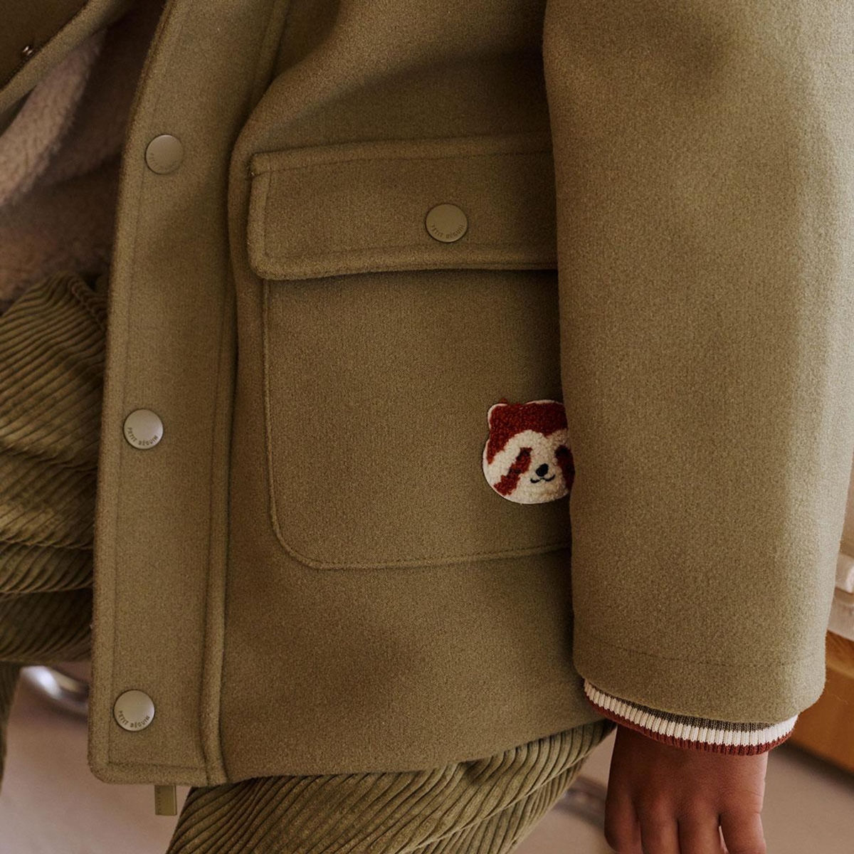 Petit Béguin Manteau enfant doublé sherpa avec capuche Gustin