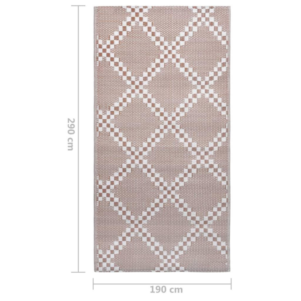 VIDAXL Tapis d'exterieur ARAKIL marron 190x290 cm PP