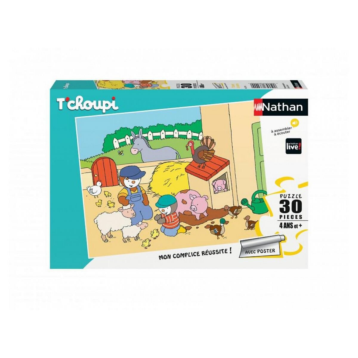 Nathan Puzzle 30 p  t'choupi à la ferme