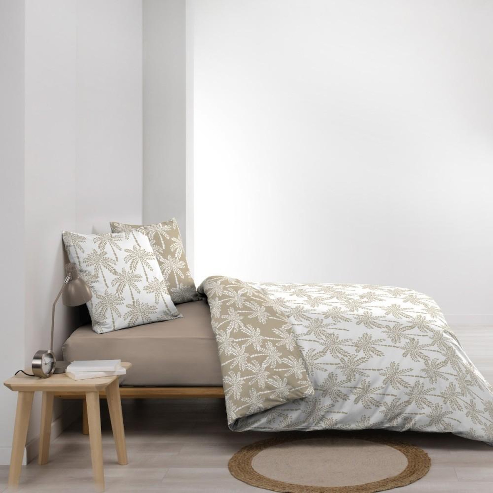 Voir la diapositive 4 : Douceur d'Intérieur Housse de couette 260x240 + 2 taies OLIANA 100% coton 57 fils