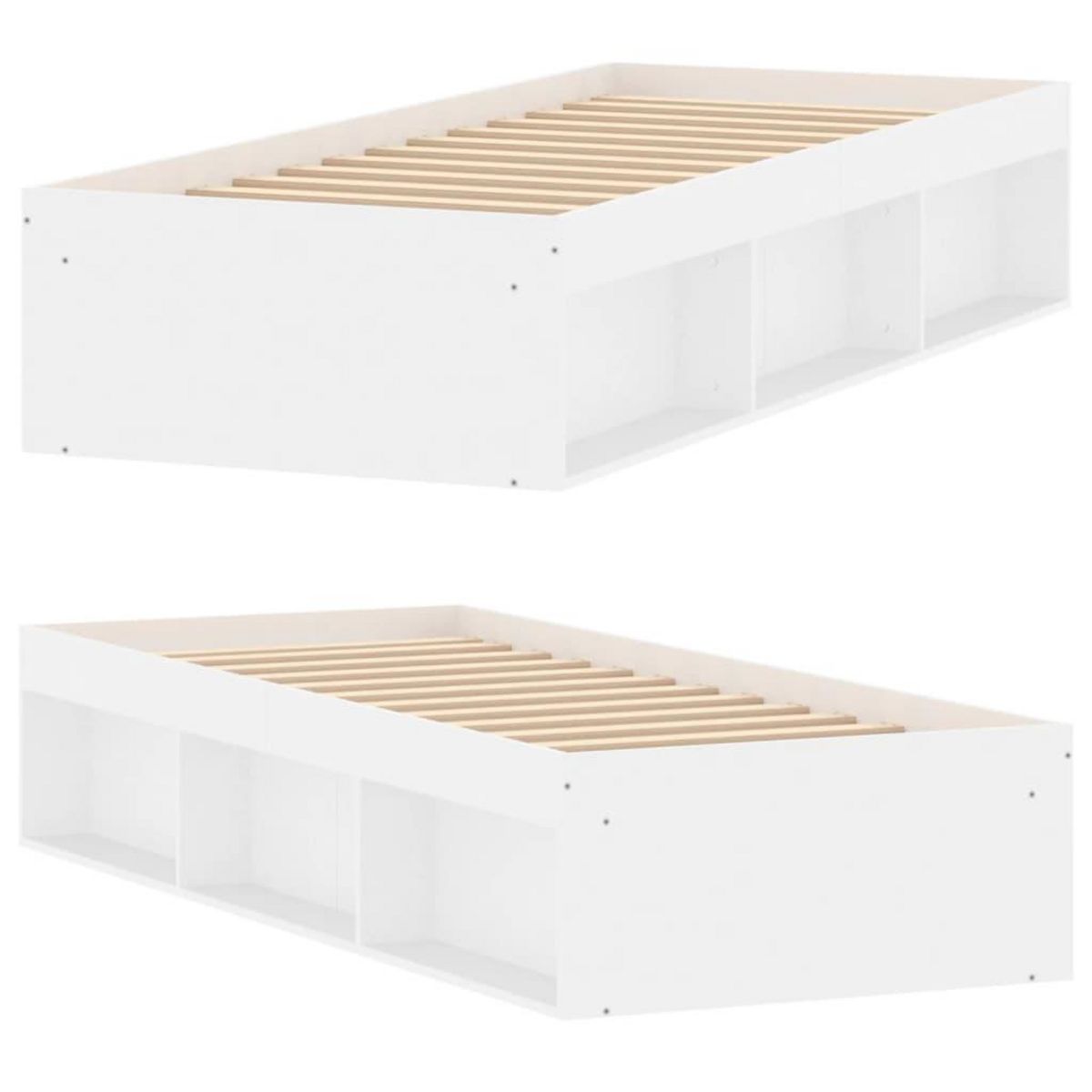 VIDAXL Cadre de lit sans matelas blanc 75x190 cm