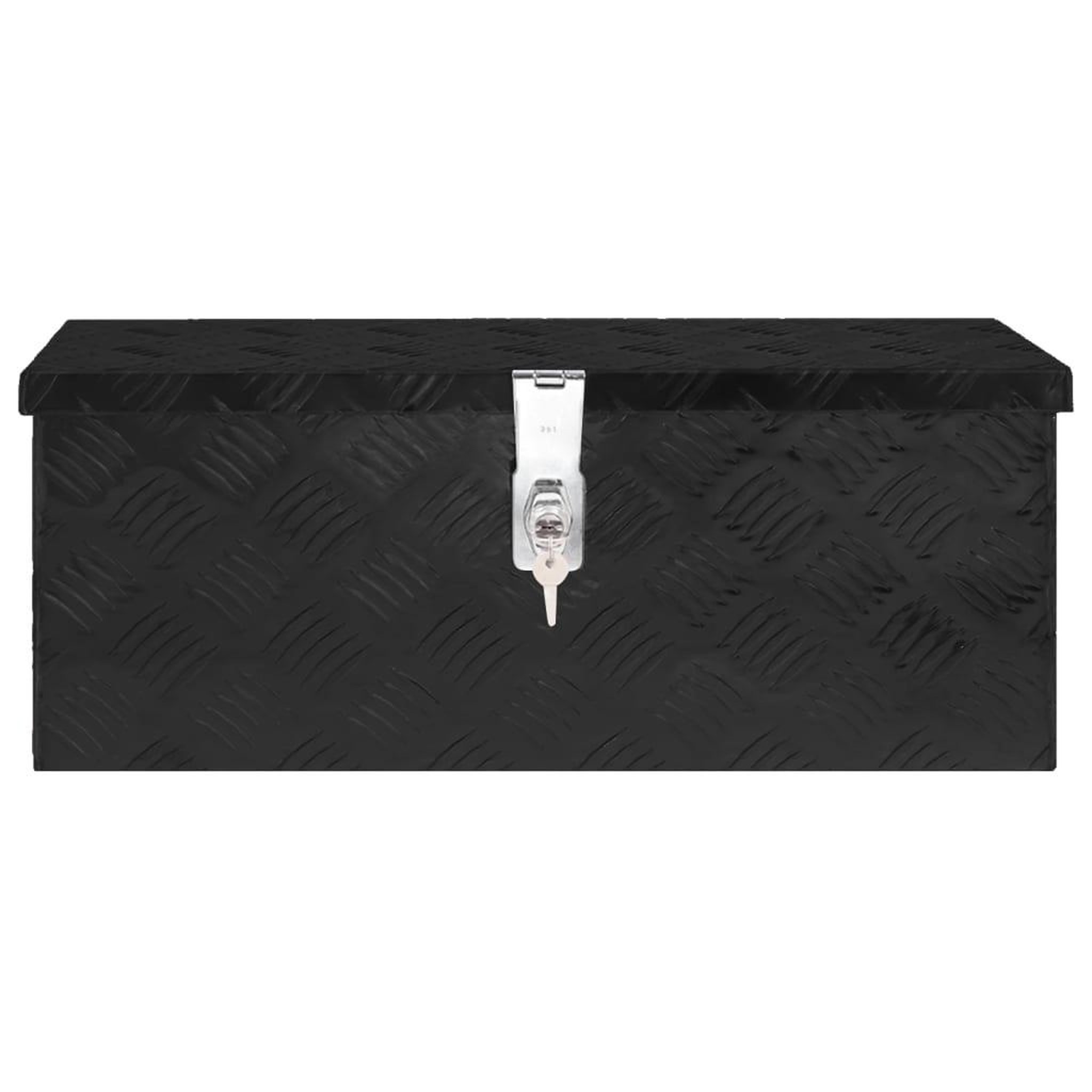 Voir la diapositive 2 : VIDAXL Boîte de rangement Noir 60x23,5x23 cm Aluminium
