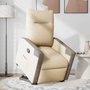 Voir la diapositive 3 : VIDAXL Fauteuil inclinable Creme Tissu