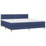Voir la diapositive 4 : VIDAXL Sommier a lattes de lit et matelas et LED Bleu 200x200 cm Tissu