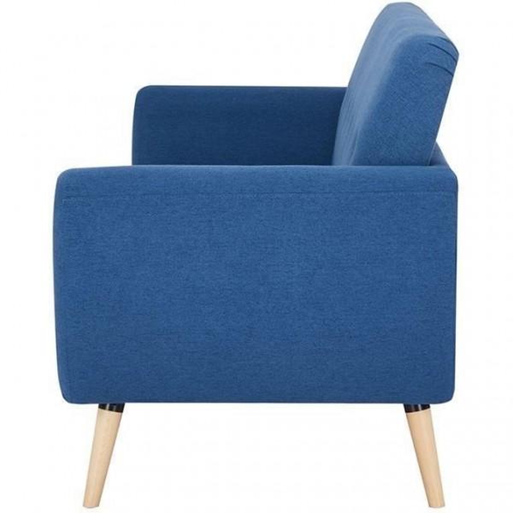 Voir la diapositive 6 : MARKET24 Canapé 3 places LILLY -Tissu Bleu - L 193 x P 79 x H 86 cm