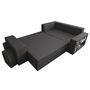 Voir la diapositive 3 : BEST MOBILIER Libbie - canapé d'angle droit 4 places convertible avec coffre, étagère et poufs en tissu