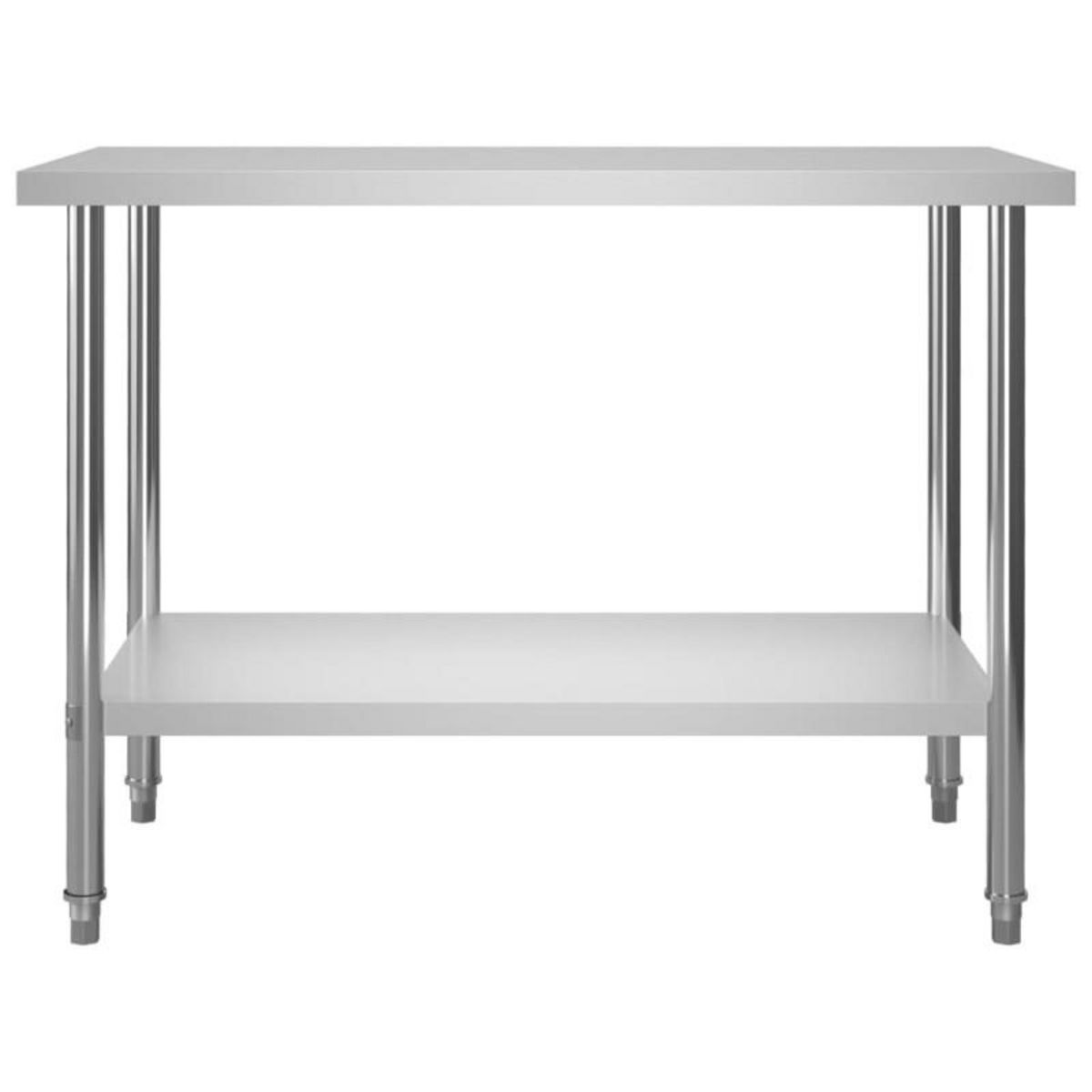 VIDAXL Table de travail de cuisine 120x60x85 cm Acier inoxydable