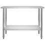 Voir la diapositive 3 : VIDAXL Table de travail de cuisine 120x60x85 cm Acier inoxydable