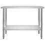 Voir la diapositive 3 : VIDAXL Table de travail de cuisine 120x60x85 cm Acier inoxydable
