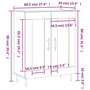 Voir la diapositive 6 : VIDAXL Buffet noir 69,5x34x90 cm bois d'ingenierie