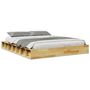 Voir la diapositive 2 : VIDAXL Cadre de lit sans matelas 135x190 cm bois massif de chene