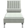 Voir la diapositive 4 : VIDAXL Chaise longue de massage avec traversin gris clair velours