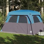VIDAXL Tente de cabine familiale 6 personnes bleu imperméable